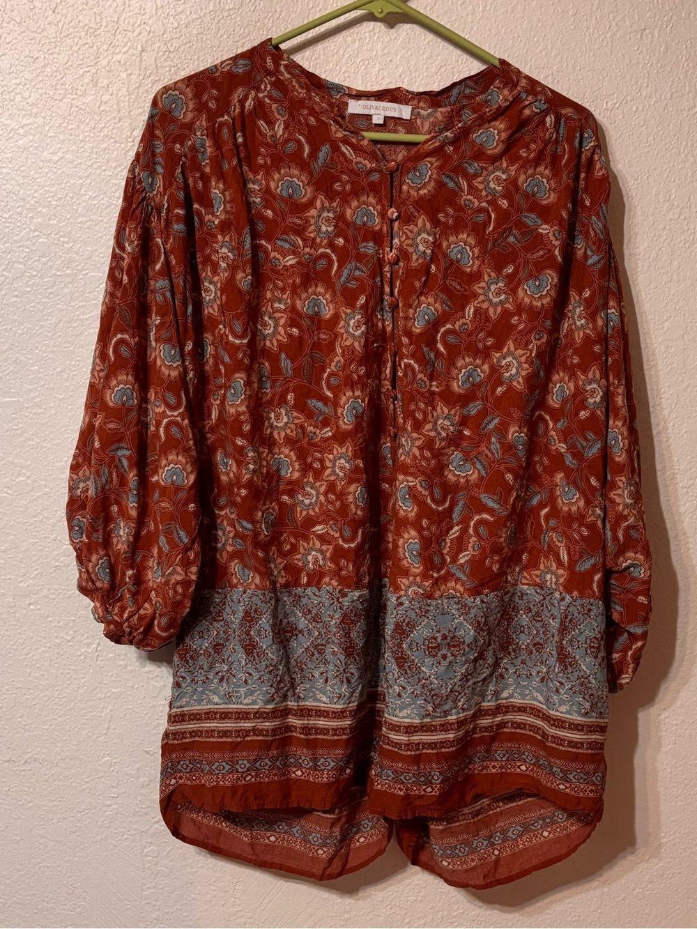 Olivaceous Paisley Romper Small